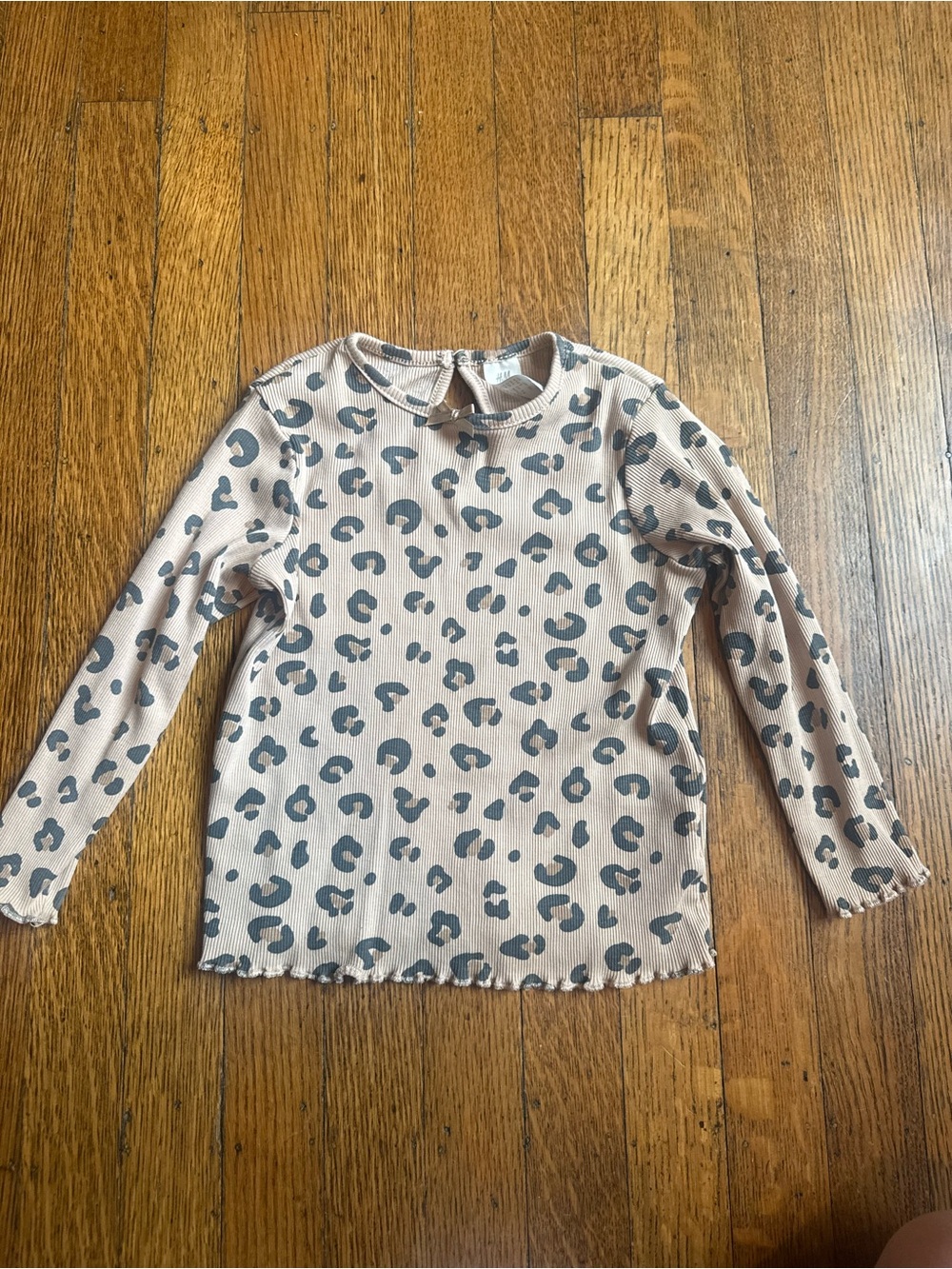 H&M Long-Sleeve Leopard Print Top 2T
